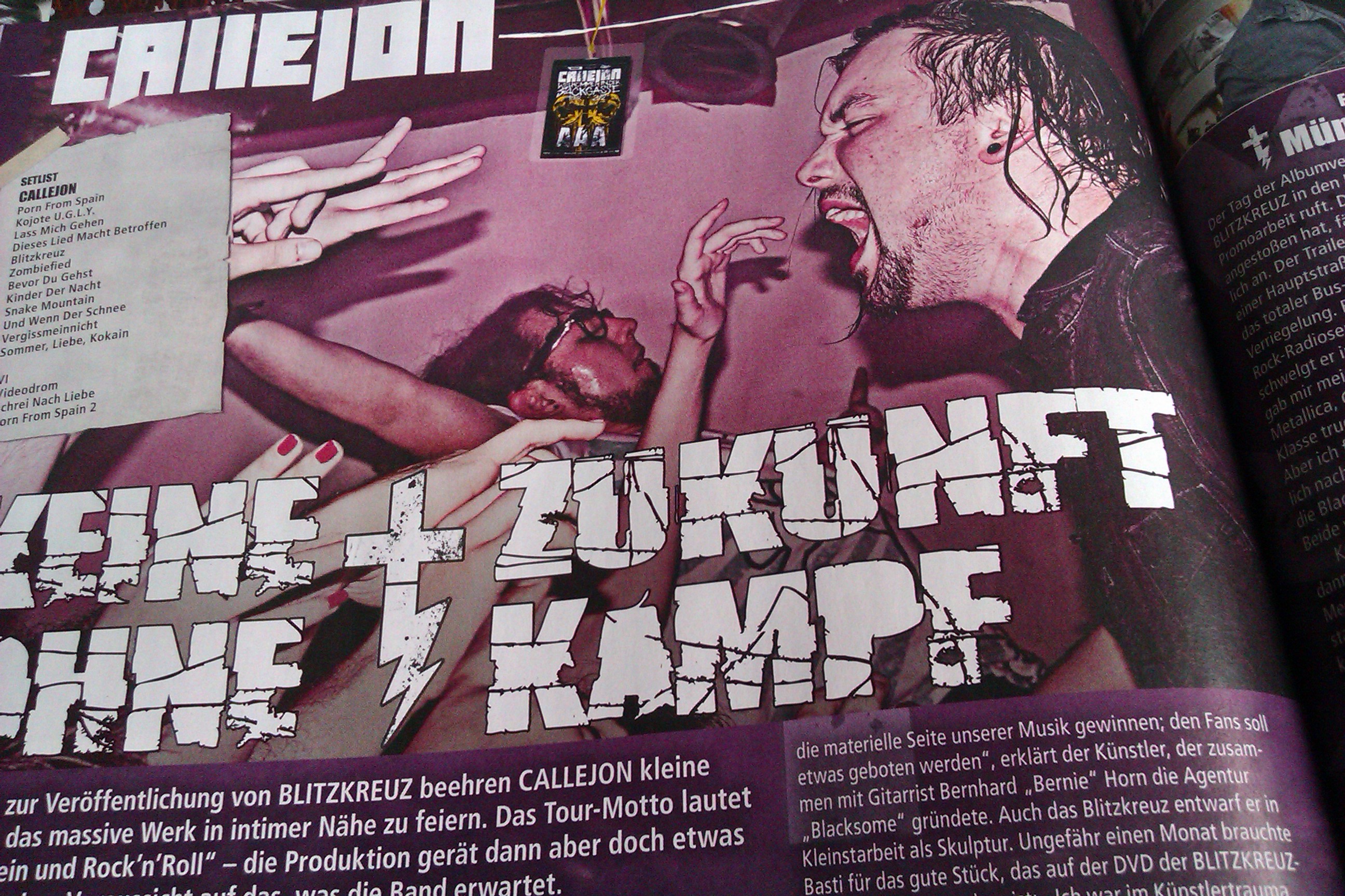 Callejon in METAL HAMMER-Ausgabe 08/2012
