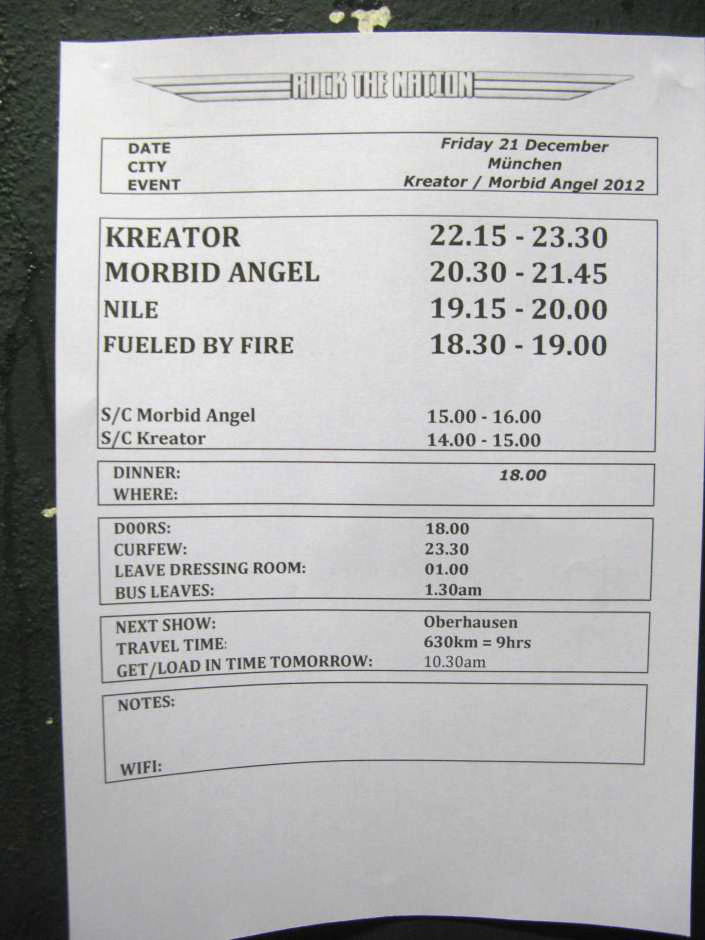 Kreator live, 21.12.2012, München
