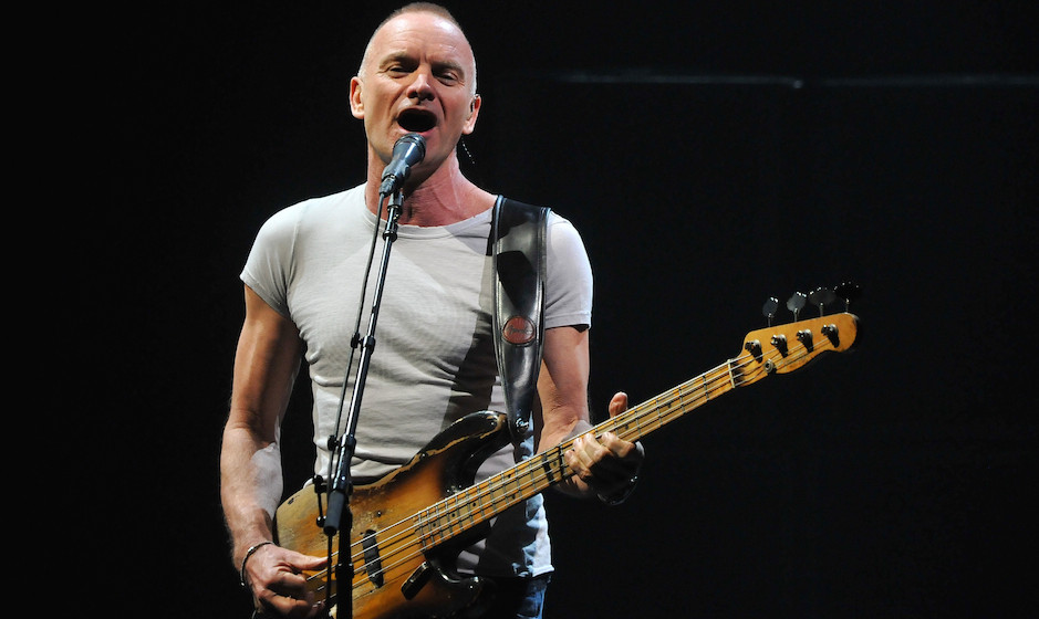 Sting performs live on stage during his 'Back to Bass' European tour, at HMV Hammersmith Apollo on March 19, 2012 in London, 