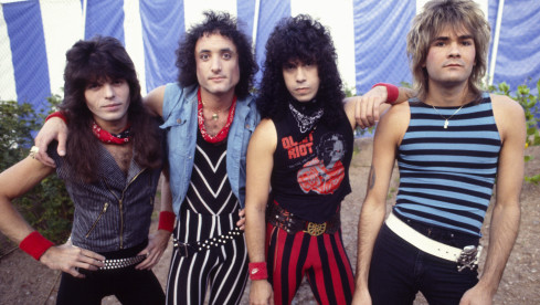 Quiet Riot 1983  Rudy Sarzo, Kevin DuBrow, Frankie Banali, Carlos Cavazo   (Photo by Chris Walter/WireImage)