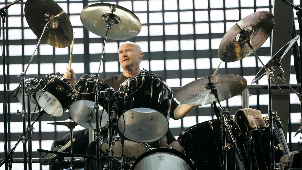 GENESIS.09.05.2007.Rock band Genesis (left to right) Mike Rutherford, Phil Collins, and Tony Banks, perform a rehearsal show 