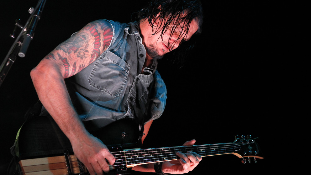 Dan Donegan of Disturbed performs at 'Rockstar Taste of Chaos' at Wembley Arena on December 8, 2010 in London, England. (Phot