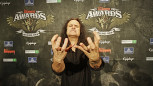 Kreator-Frontmann Mille Petrozza bei den METAL HAMMER AWARDS 2015