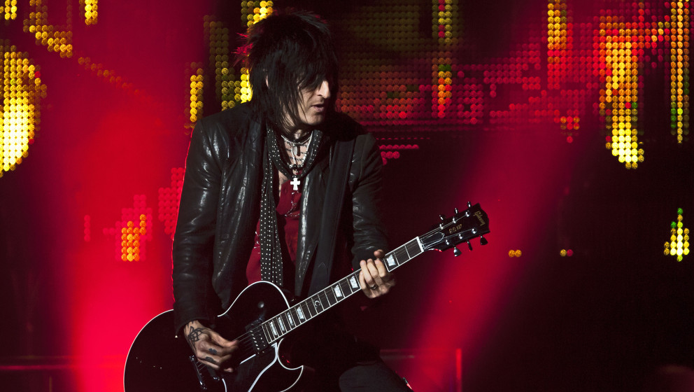 LONDON, UNITED KINGDOM - MAY 31: Richard Fortus of Guns N' Roses performs on stage at O2 Arena on May 31, 2012 in London, Uni