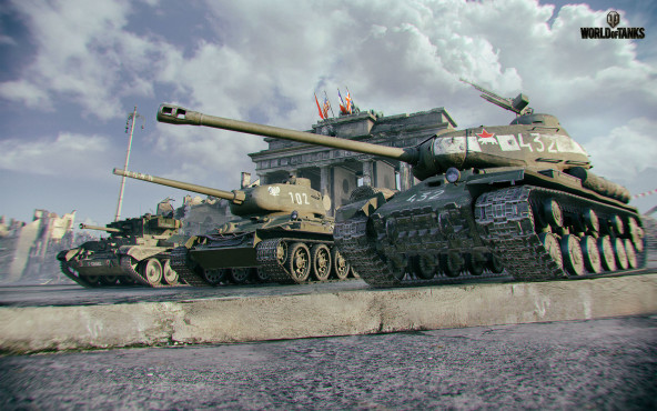 In den gewaltigen Schlachten des kostenlosen Online-Actionspiels „World of Tanks“ treffen jeweils zwei Einheiten von 1...
