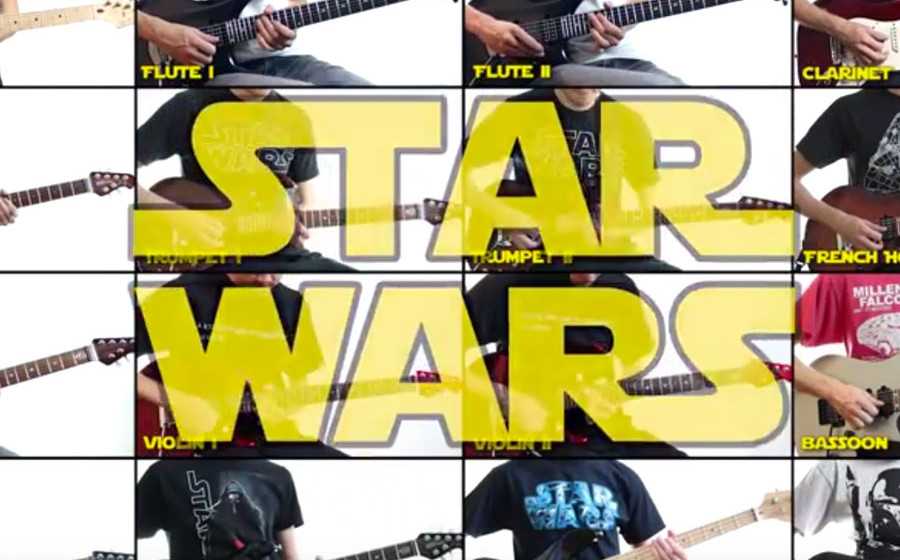Die Star Wars-Melodie auf 31 Gitarren