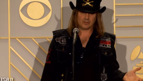 Paul Inder über seinen Vater Lemmy Kilmister, bei den Grammy Awards 2016.