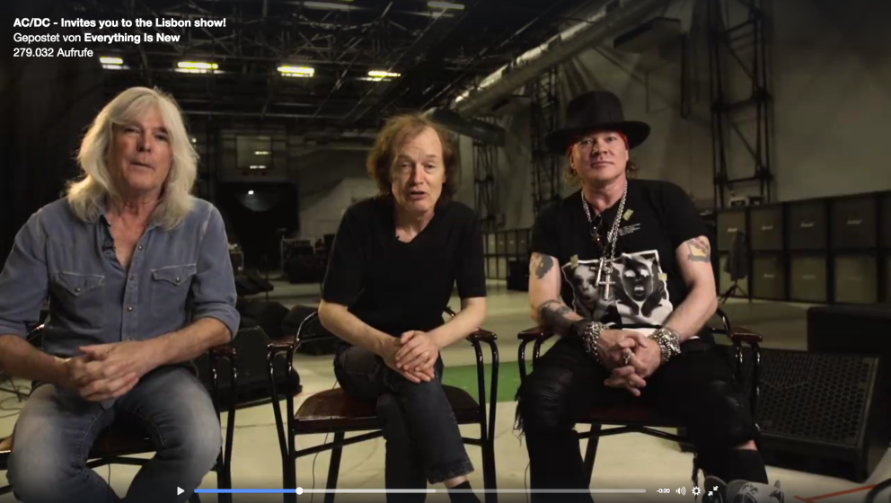 Axl Rose und AC/DC treten zum ersten Mal gemeinsam vor die Kamera.