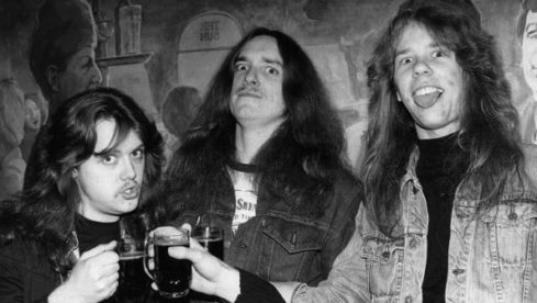 Lars Ulrich, Cliff Burton und James Hetfield.