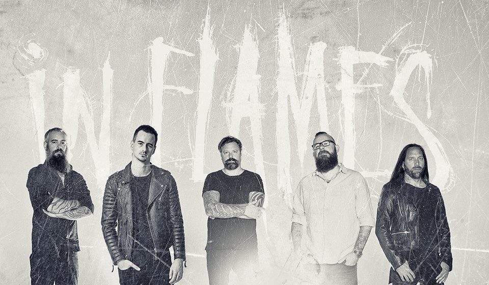 In Flames mit ihrem neuen festen Schlagzeuger Joe Rickard.