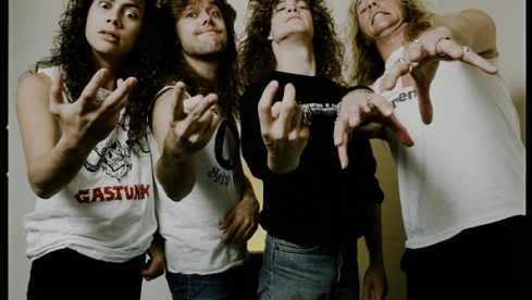 Metallica in photo session at a hotel, Tokyo, November 1986. (Photo by Koh Hasebe/Shinko Music/Getty Images)