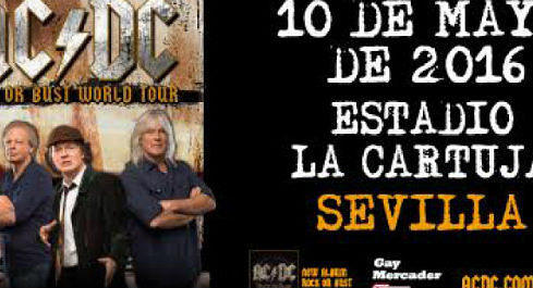 Das Poster zur Sevilla-Show von ACD/DC am 10. Mai 2015.