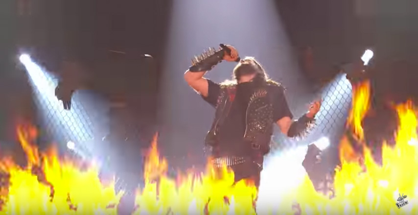 Louis-Paul Gauvreau während seiner Black Metal-Peformance bei La Voix 5.