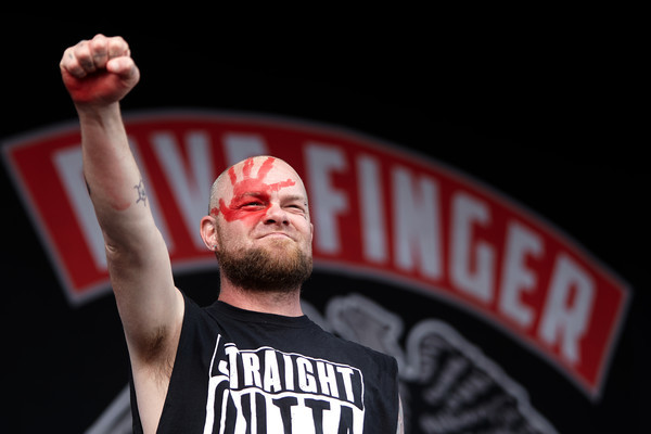 Ivan 'Ghost' Moody, Sänger der US-amerikanischen Metal-Band «Five Finger Death Punch», tritt am 02.06.2017 in Nürburg (Rh