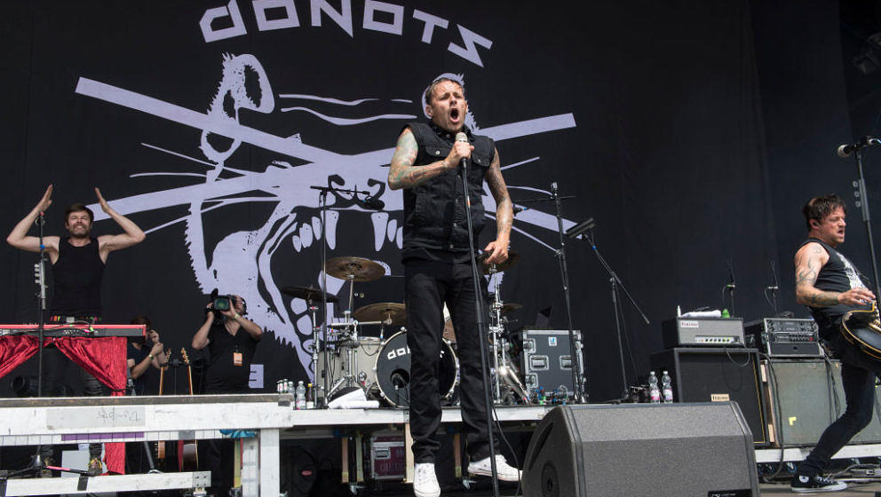 NUERBURG, GERMANY - JUNE 03: Ingo Knollmann of the Donots performs on stage during the second day of 'Rock am Ring' on June 3