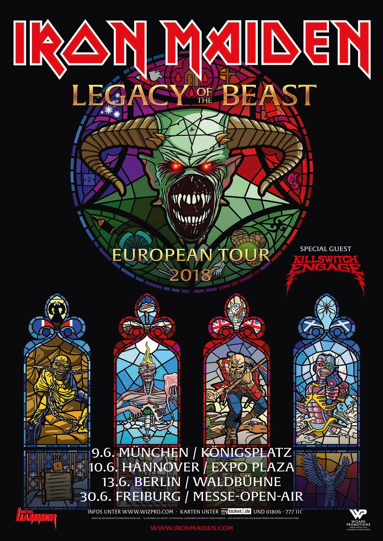 METAL HAMMER präsentiert Iron Maiden "Legacy Of The Beast" Tour 2018