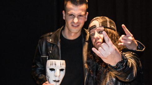 Joey Jordison/Vimic beim METAL HAMMER-Talk in The Venue Berlin