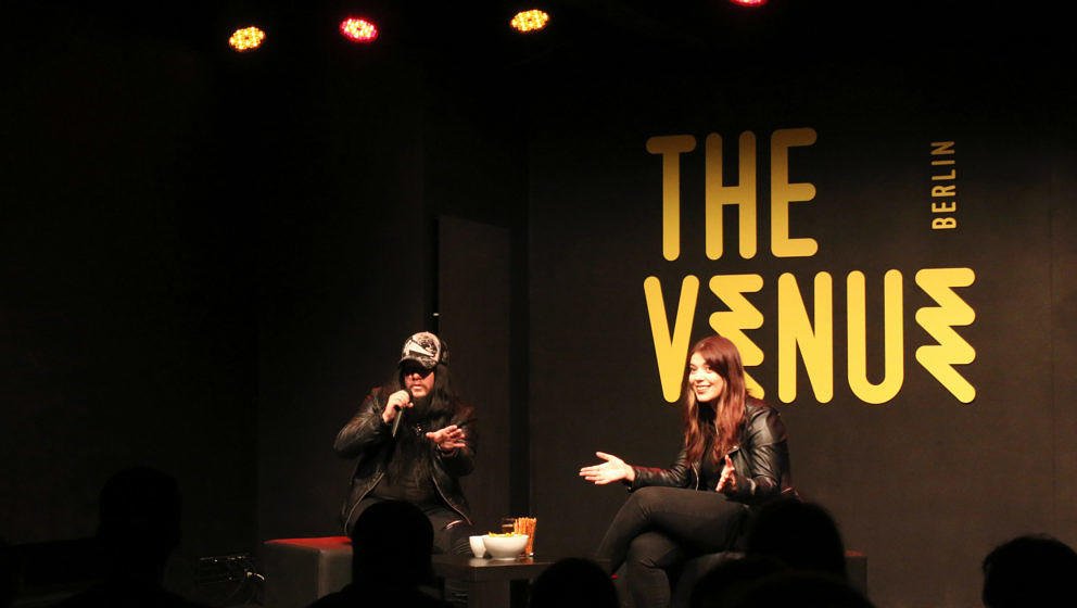 Joey Jordison/Vimic beim METAL HAMMER-Talk in The Venue Berlin