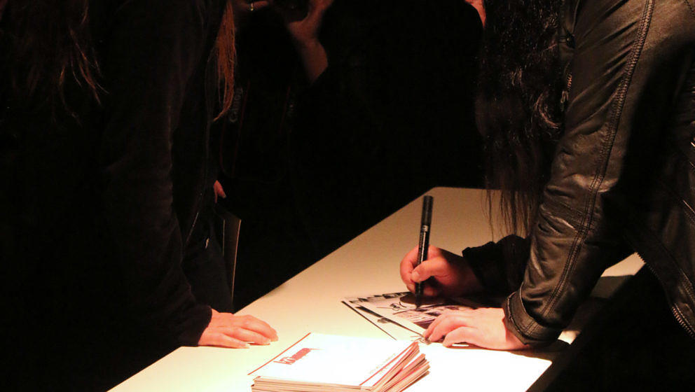 Joey Jordison/Vimic beim METAL HAMMER-Talk in The Venue Berlin
