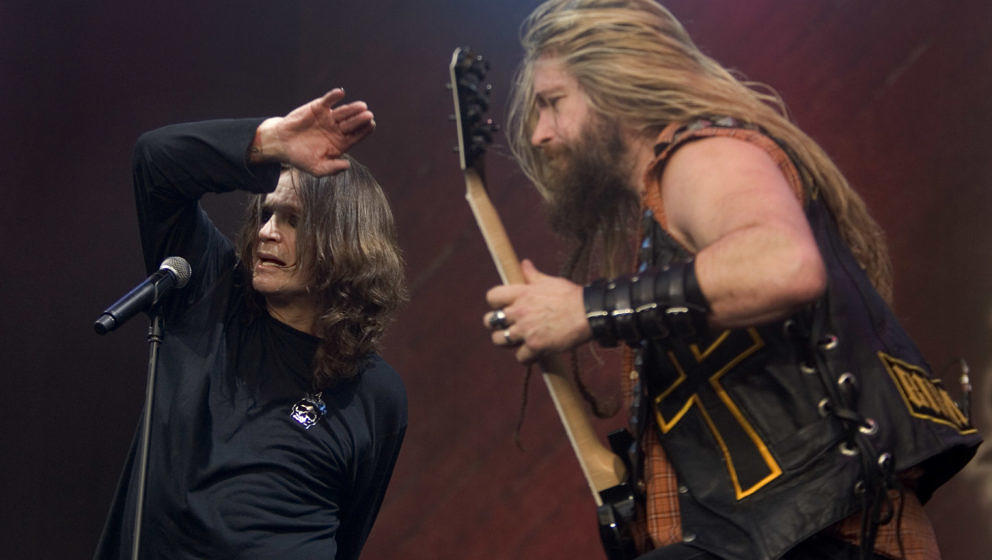 NETHERLANDS - JUNE 17:  FIELDS OF ROCK  Photo of Zakk WYLDE and Ozzy OSBOURNE, with Zakk Wylde performing live onstage  (Phot