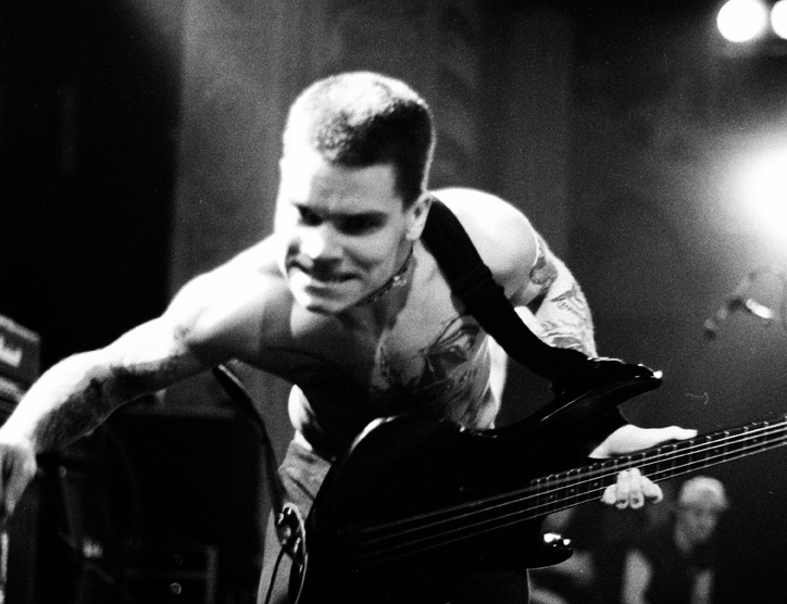 Harley Flanagan performing with American hardcore thrash punk band Cro-Mags at Metro in Chicago, Illinois, USA, 8th March 198