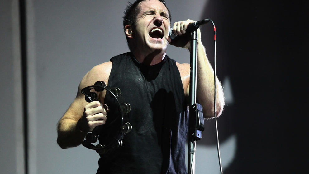 CHICAGO, IL - AUGUST 02:  (FOR EDITORIAL USE ONLY) Trent Reznor of Nine Inch Nails performs during Lollapalooza 2013 at Grant