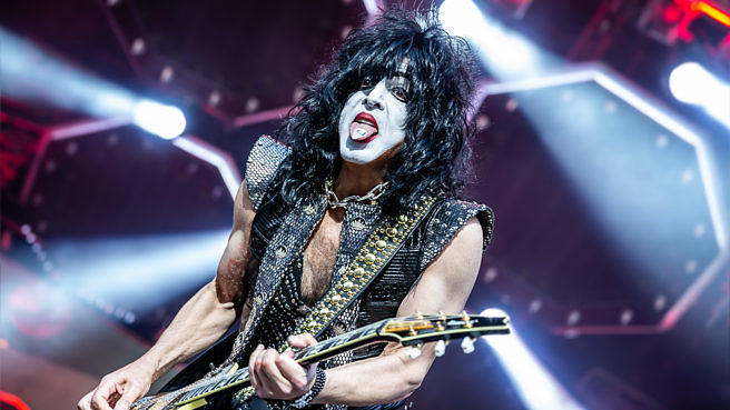 Kiss-Frontmann Paul Stanley beim Auftritt 2019 auf dem Münchener Königsplatz
