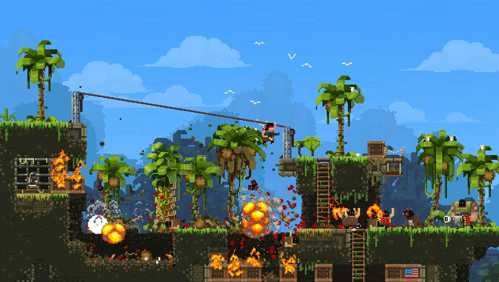 Männlicher als in „Broforce“ wird es nicht