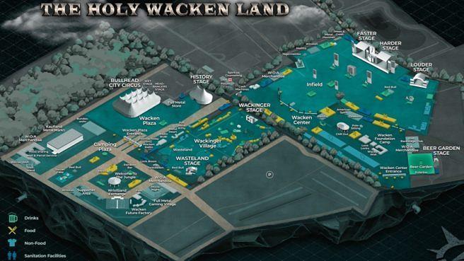 Der aktuelle Geländeplan für das Holy Wacken Land