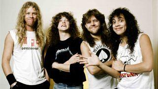 Metallica bei einer Foto-Session in einem Hotel in Tokio im November 1986