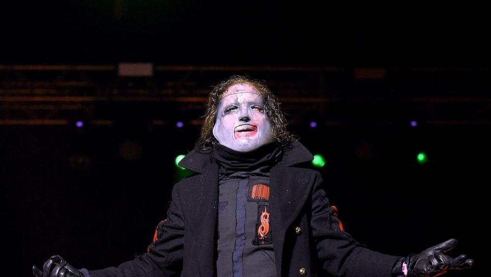 Singer Corey Taylor of 'Slipknot' US metal band performs on stage during the 'Nova Rock 2019' festival on June 13, 2019 in Ni