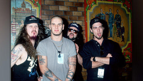 Pantera 1991: Dimebag Darrell, Phil Anselmo, Vinnie Paul und Rex Brown (v.l.)