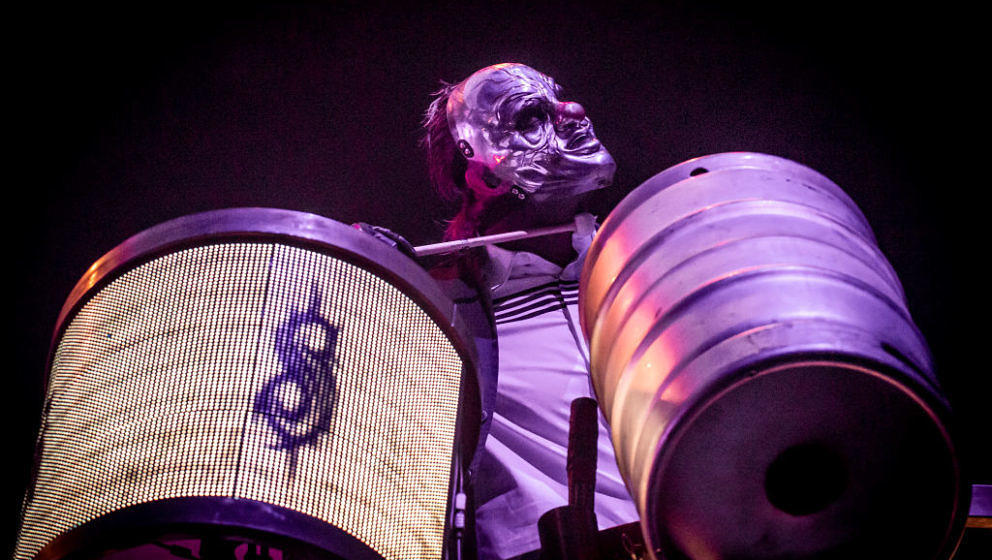 MILAN, ITALY - FEBRUARY 11: Shawn Crahan of Slipknot performs on February 11, 2020 in Milan, Italy. (Photo by Francesco Prand