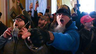 Iced Earth-Frontmann Jon Schaffer während des Sturms auf das US-Kapitol