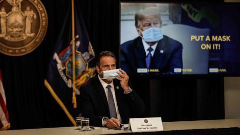 Der Governor von New York, Andrew Cuomo (hier bei einer Pressekonferenz im Juli 2020), will bald wieder Konzert abhalten lassen
