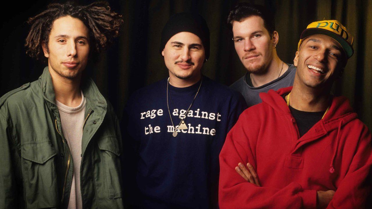 Rage Against The Machine bei einem Foto-Shooting 1993 in Brüssel