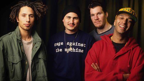 Rage Against The Machine bei einem Foto-Shooting 1993 in Brüssel