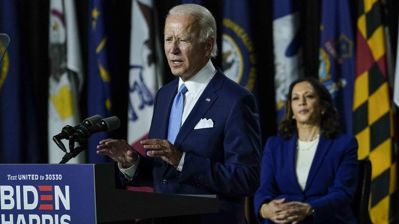 Joe Biden und Kamala Harris auf einer Wahlkampfveranstaltung am 12. August 2020