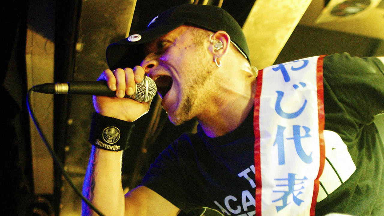 All That Remains-Frontmann Phil Labonte beim Auftritt in Sheffield