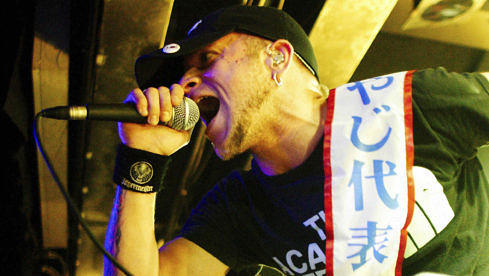 All That Remains-Frontmann Phil Labonte beim Auftritt in Sheffield