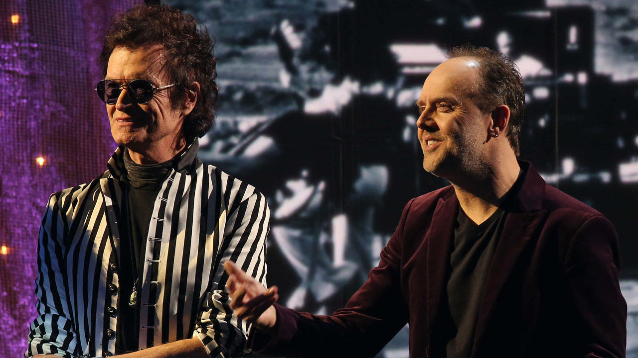 Glenn Hughes (l.) und Lars Ulrich 2016 bei der Einführung von Deep Purple in die Rock And Roll Hall Of Fame