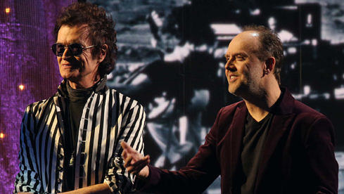 Glenn Hughes (l.) und Lars Ulrich 2016 bei der Einführung von Deep Purple in die Rock And Roll Hall Of Fame