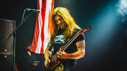 Dave Sabo mit Skid Row live im O2 Forum, Kentish Town, London, am 26. Januar 2019