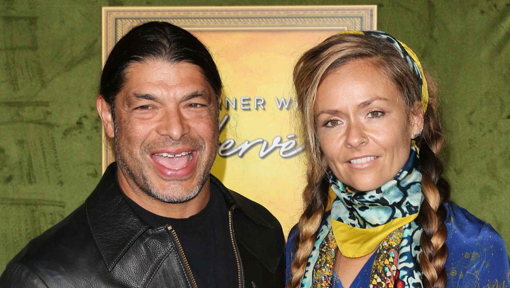 Metallica-Bassist Rob Trujillo mit seiner Frau Chloe 2018 bei einem Empfang in Hollywood