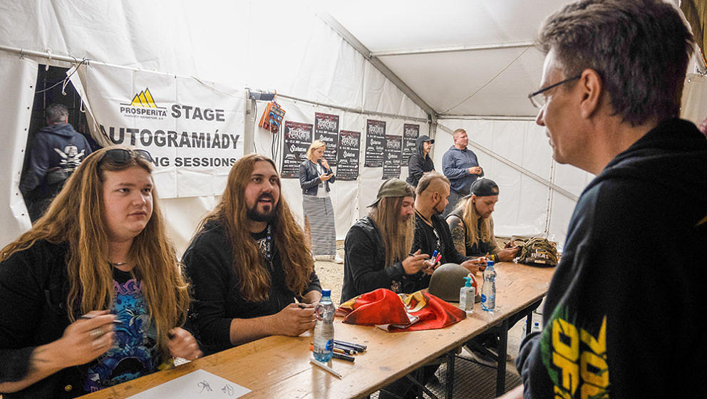 Sabaton Autogrammstunde, Rock Castle Festival 2021, Tschechien, Krumlov