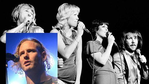 Corey Taylor (l.u.) findet den seltsamen europäischen Sound von Abba dufte