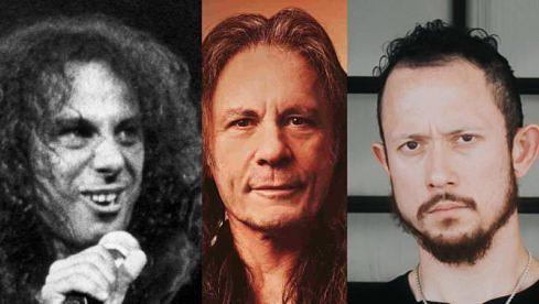 Bruce Dickinson (M.) machte Matt Heafy (r.) einst ein nettes Dio-Kompliment