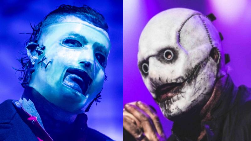 Slipknot-Sänger Corey Taylor: links in Mailand 2020, rechts beim Rocklahoma Festival 2021