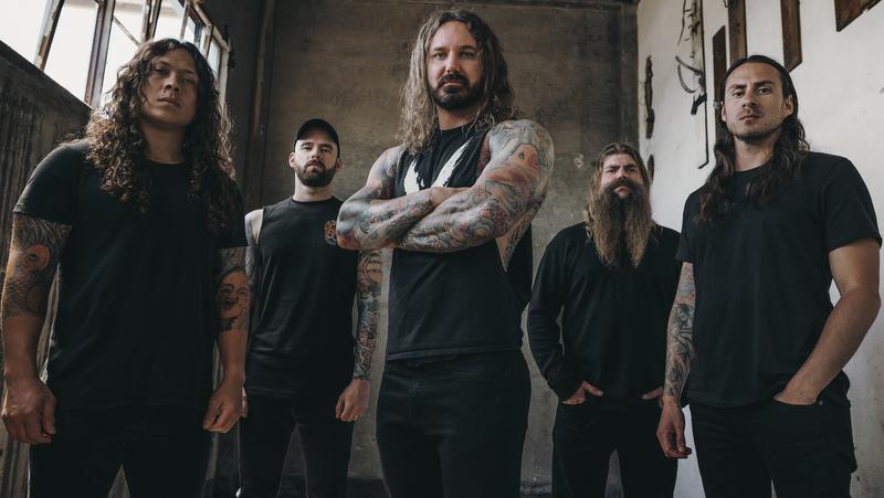 Josh Gilbert (2.v.l.) ist raus bei As I Lay Dying