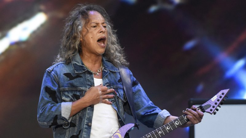 Metallica-Gitarrist Kirk Hammett während des Auftritts beim BottleRock Napa Valley Festival am 27. Mai 2022